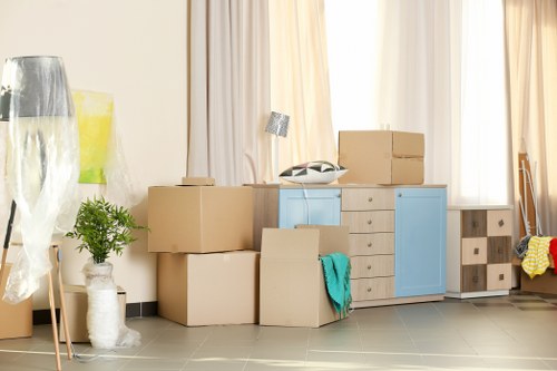 Van loading during a London home relocation