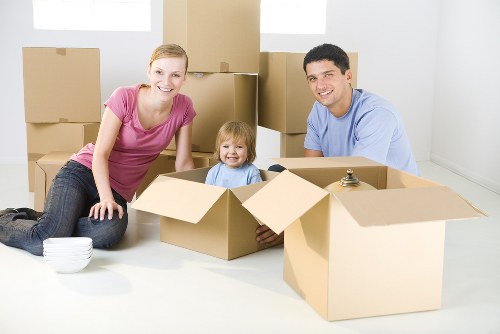 London Movers team sorting recyclable items for a sustainable move