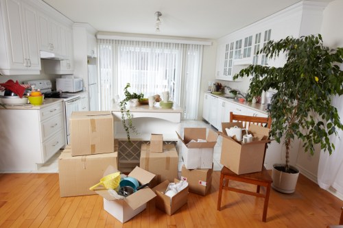 Removal team planning a house move in London