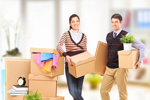 Packing boxes and furniture for removal services in London