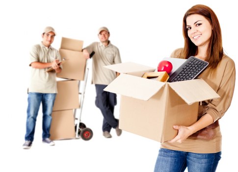 Packed apartment items ready for transport in London