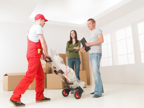Removalists in London planning a home move with packing supplies