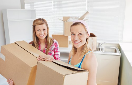 Packed household items ready for removals
