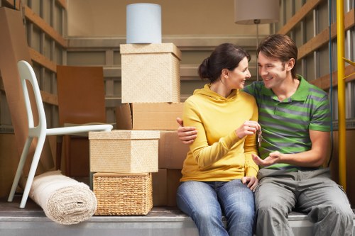 Settling into a new London home with unpacked boxes