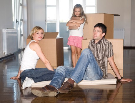 Prepared moving boxes and labeled items ready for a London removal service